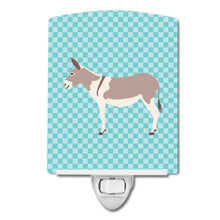 Load image into Gallery viewer, Australian Teamster Donkey Blue Check Ceramic Night Light BB8020CNL