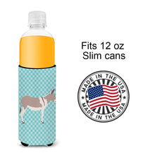 Load image into Gallery viewer, Australian Teamster Donkey Blue Check   Hugger for slim cans