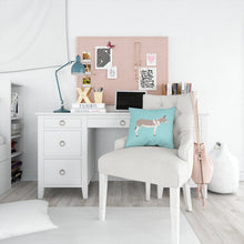 Load image into Gallery viewer, Australian Teamster Donkey Blue Check Throw Pillow - 14x14 Decorative Pillow – Art for Your Home &amp; Patio BB8020PW1414