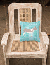 Load image into Gallery viewer, Australian Teamster Donkey Blue Check Fabric Decorative Pillow BB8020PW1818