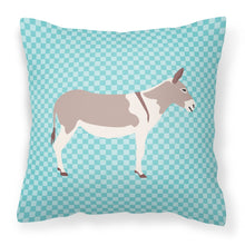 Load image into Gallery viewer, Australian Teamster Donkey Blue Check Fabric Decorative Pillow BB8020PW1818