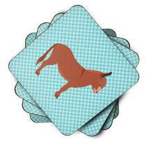 Load image into Gallery viewer, Irish Donkey Blue Check Foam Coaster  BB8022FC
