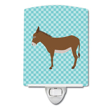 Load image into Gallery viewer, Cotentin Donkey Blue Check Ceramic Night Light BB8023CNL