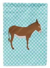 Load image into Gallery viewer, Cotentin Donkey Blue Check Garden Flag - Outdoor Decorative Yard Flag
