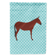 Load image into Gallery viewer, Hinny Horse Donkey Blue Check Flag Canvas House Size BB8024CHF