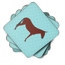 Load image into Gallery viewer, Hinny Horse Donkey Blue Check Foam Coaster  BB8024FC