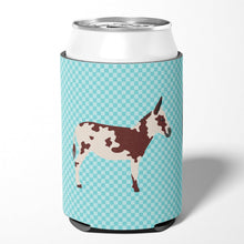 Load image into Gallery viewer, American Spotted Donkey Blue Check Can or Bottle Hugger BB8025CC