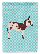 Load image into Gallery viewer, American Spotted Donkey Blue Check Flag Canvas House Size BB8025CHF