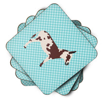 Load image into Gallery viewer, American Spotted Donkey Blue Check Foam Coaster  BB8025FC