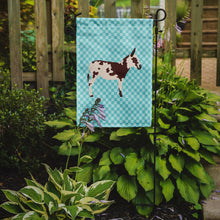 Load image into Gallery viewer, American Spotted Donkey Blue Check Garden Flag - Outdoor Decorative Yard Flag