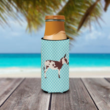 Load image into Gallery viewer, American Spotted Donkey Blue Check   Hugger for slim cans