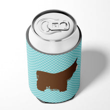 Load image into Gallery viewer, Poitou Poiteuin Donkey Blue Check Can or Bottle Hugger BB8026CC