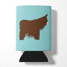 Load image into Gallery viewer, Poitou Poiteuin Donkey Blue Check Can or Bottle Hugger BB8026CC