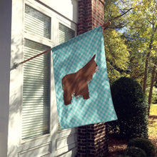 Load image into Gallery viewer, Poitou Poiteuin Donkey Blue Check Flag Canvas House Size BB8026CHF