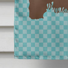 Load image into Gallery viewer, Poitou Poiteuin Donkey Blue Check Flag Canvas House Size BB8026CHF