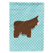 Load image into Gallery viewer, Poitou Poiteuin Donkey Blue Check Flag Canvas House Size BB8026CHF