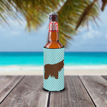 Load image into Gallery viewer, Poitou Poiteuin Donkey Blue Check   Hugger for slim cans