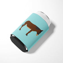 Load image into Gallery viewer, Zamorano-Leones Donkey Blue Check Can or Bottle Hugger BB8027CC