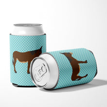 Load image into Gallery viewer, Zamorano-Leones Donkey Blue Check Can or Bottle Hugger BB8027CC