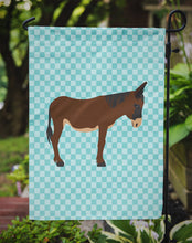 Load image into Gallery viewer, Zamorano-Leones Donkey Blue Check Garden Flag - Outdoor Decorative Yard Flag