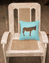 Load image into Gallery viewer, Zamorano-Leones Donkey Blue Check Fabric Decorative Pillow BB8027PW1818