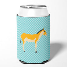 Load image into Gallery viewer, Turkmenian Kulan Donkey Blue Check Can or Bottle Hugger BB8028CC