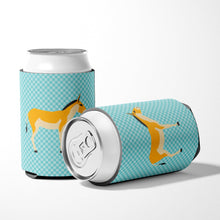 Load image into Gallery viewer, Turkmenian Kulan Donkey Blue Check Can or Bottle Hugger BB8028CC