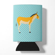 Load image into Gallery viewer, Turkmenian Kulan Donkey Blue Check Can or Bottle Hugger BB8028CC