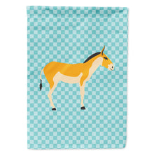 Load image into Gallery viewer, Turkmenian Kulan Donkey Blue Check Flag Canvas House Size BB8028CHF