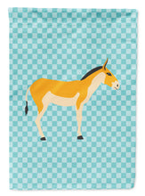 Load image into Gallery viewer, Turkmenian Kulan Donkey Blue Check Garden Flag - Outdoor Decorative Yard Flag BB8028GF
