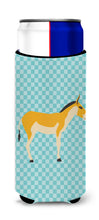 Load image into Gallery viewer, Turkmenian Kulan Donkey Blue Check   Hugger for slim cans