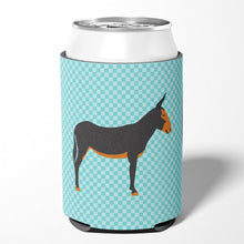 Load image into Gallery viewer, Catalan Donkey Blue Check Can or Bottle Hugger BB8029CC