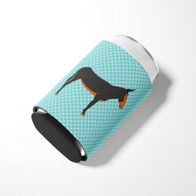 Load image into Gallery viewer, Catalan Donkey Blue Check Can or Bottle Hugger BB8029CC