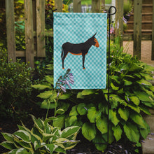 Load image into Gallery viewer, Catalan Donkey Blue Check Garden Flag - Outdoor Decorative Yard Flag
