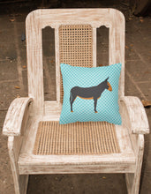 Load image into Gallery viewer, Catalan Donkey Blue Check Fabric Decorative Pillow BB8029PW1818
