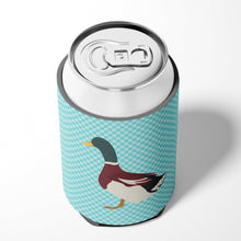Load image into Gallery viewer, Rouen Duck Blue Check Can or Bottle Hugger BB8030CC