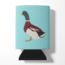 Load image into Gallery viewer, Rouen Duck Blue Check Can or Bottle Hugger BB8030CC