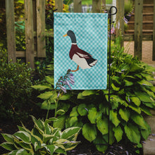 Load image into Gallery viewer, Rouen Duck Blue Check Garden Flag - Outdoor Decorative Yard Flag