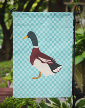Load image into Gallery viewer, Rouen Duck Blue Check Garden Flag - Outdoor Decorative Yard Flag