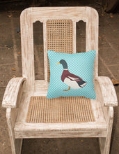 Load image into Gallery viewer, Rouen Duck Blue Check Fabric Decorative Pillow BB8030PW1818