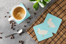 Load image into Gallery viewer, Crested Duck Blue Check Foam Coaster  BB8031FC