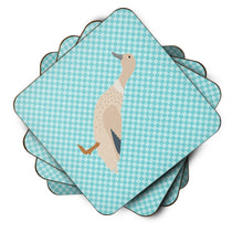 Load image into Gallery viewer, West Harlequin Duck Blue Check Foam Coaster  BB8032FC