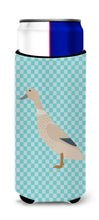 Load image into Gallery viewer, West Harlequin Duck Blue Check   Hugger for slim cans