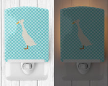 Load image into Gallery viewer, Bali Duck Blue Check Ceramic Night Light BB8033CNL