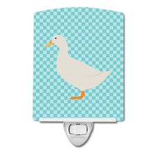 Load image into Gallery viewer, American Pekin Duck Blue Check Ceramic Night Light BB8034CNL