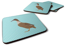 Load image into Gallery viewer, Dutch Hook Bill Duck Blue Check Foam Coaster  BB8035FC