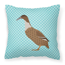 Load image into Gallery viewer, Dutch Hook Bill Duck Blue Check Fabric Decorative Pillow BB8035PW1818