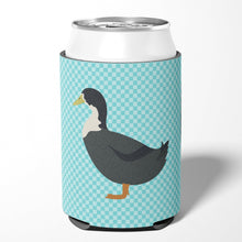 Load image into Gallery viewer, Blue Swedish Duck Blue Check Can or Bottle Hugger BB8036CC