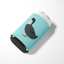 Load image into Gallery viewer, Blue Swedish Duck Blue Check Can or Bottle Hugger BB8036CC