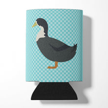 Load image into Gallery viewer, Blue Swedish Duck Blue Check Can or Bottle Hugger BB8036CC